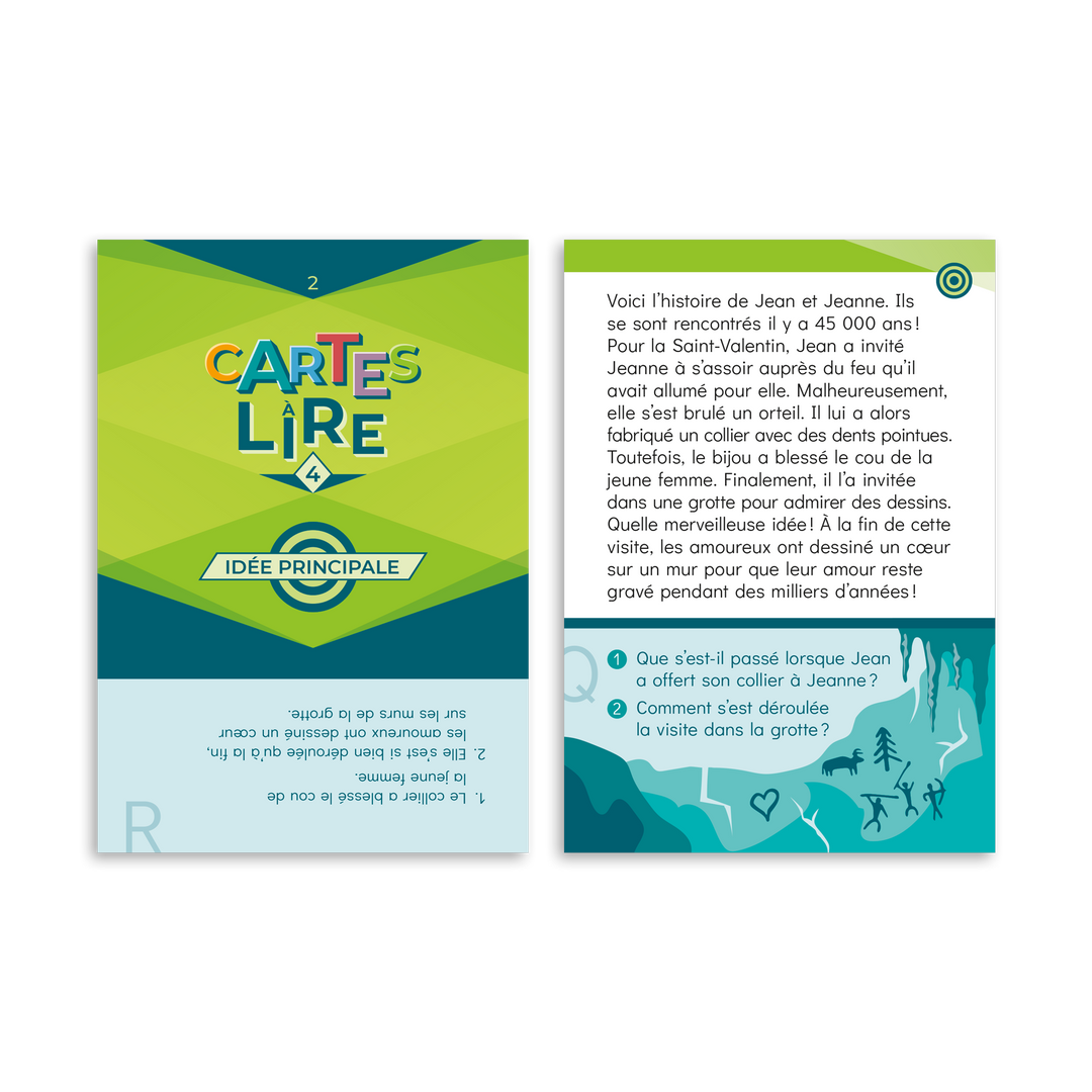 Cartes à lire 4e année - Idée principale