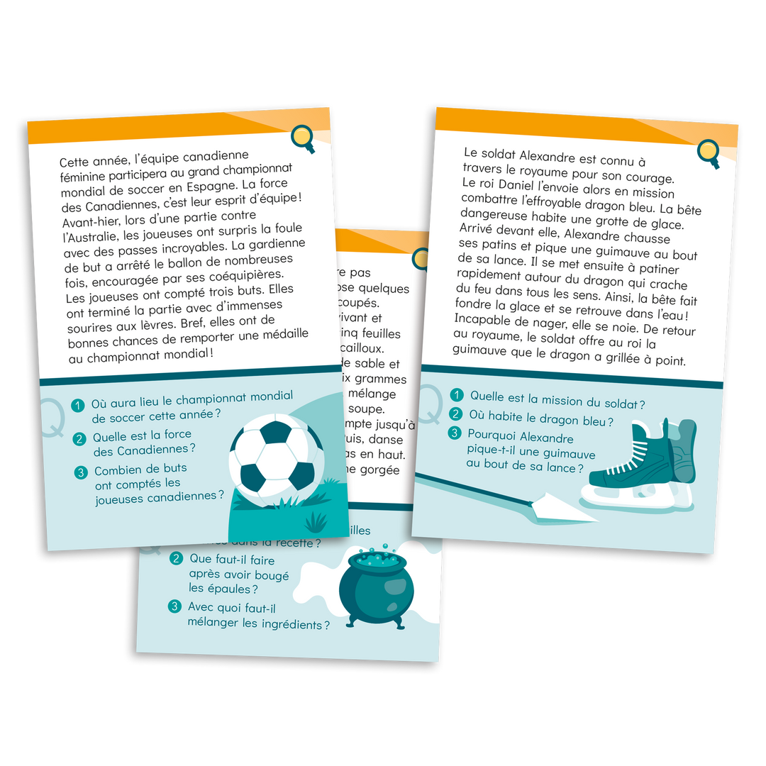 Cartes à lire 4e année - Repérage