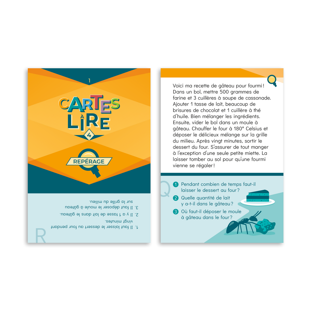 Cartes à lire 4e année - Repérage