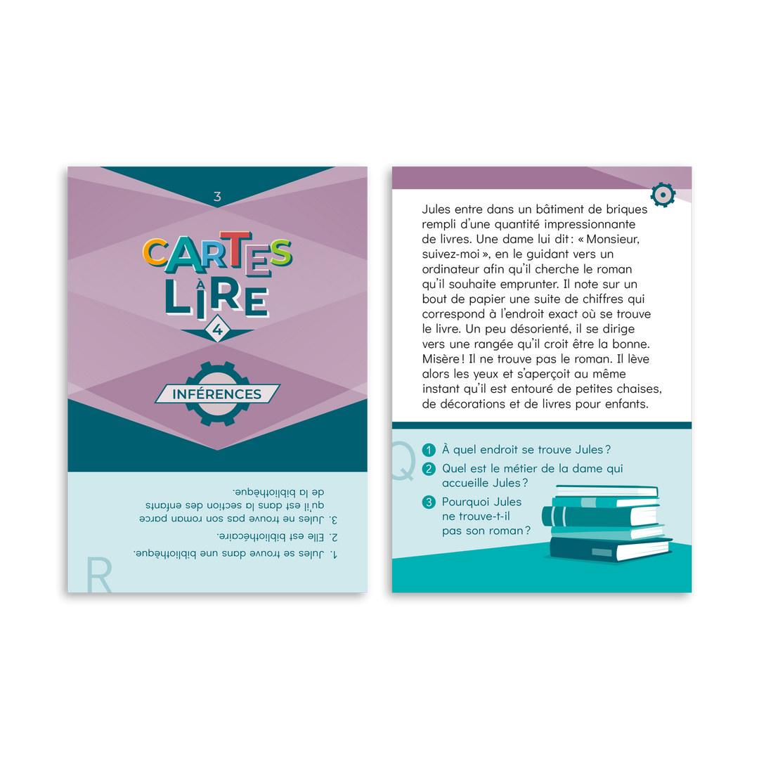 Cartes à lire 4e année - Inférences