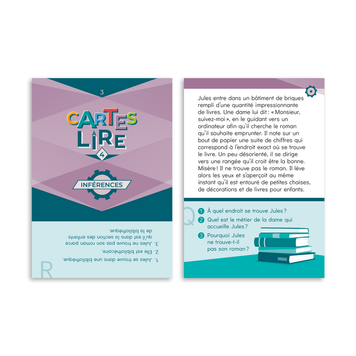 Cartes à lire 4e année - Inférences