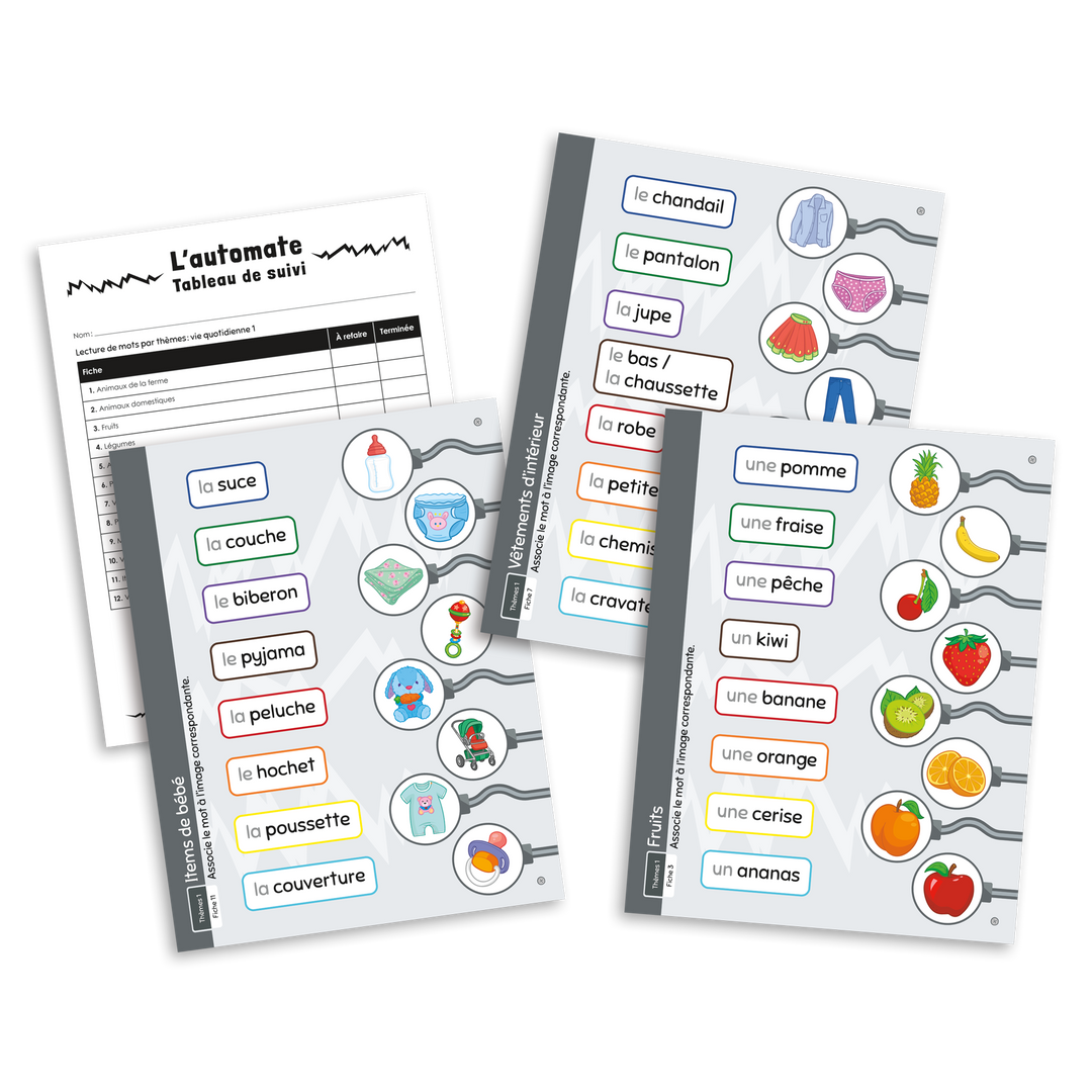 L'automate - Lecture de mots par thèmes : vie quotidienne 1