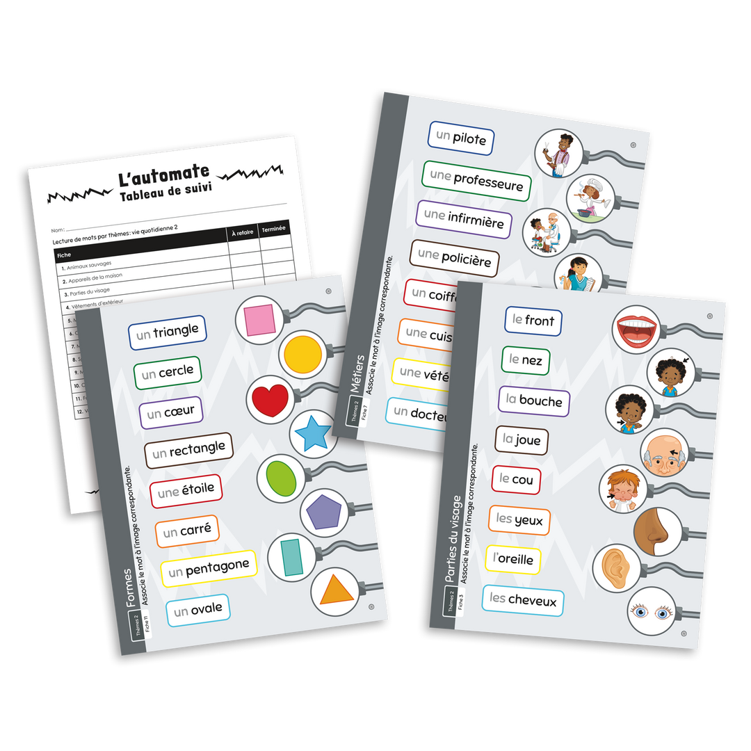 L'automate - Lecture de mots par thèmes : vie quotidienne 2