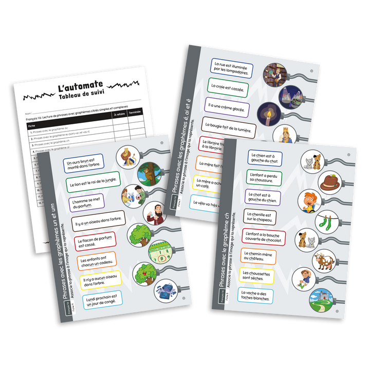 L'automate - Français 1.6 Lecture de phrases avec graphèmes ciblés simples et complexes