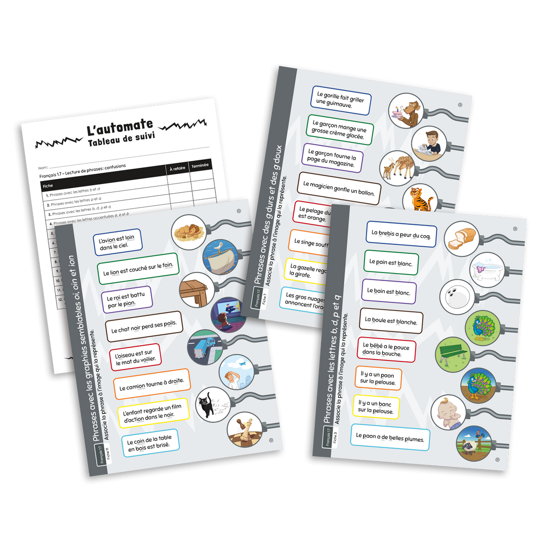 L'automate - Français 1.7 Lecture de phrases : confusions