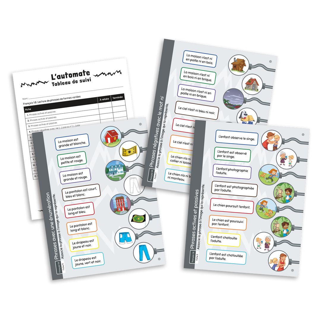 L'automate - Français 1.8 Lecture de phrases de formes variées