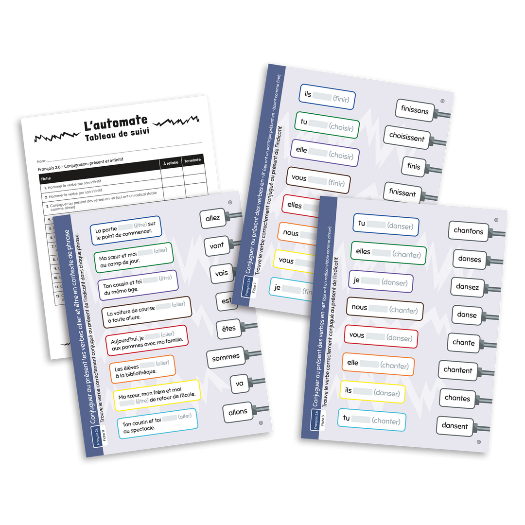 L'automate - Français 2.6 Conjugaison : présent et infinitif