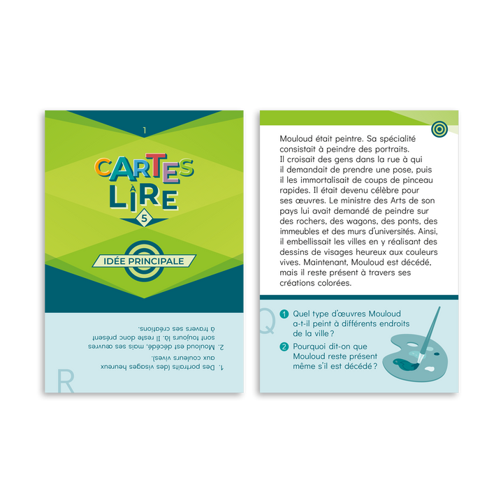 Cartes à lire 5e année - Idée principale