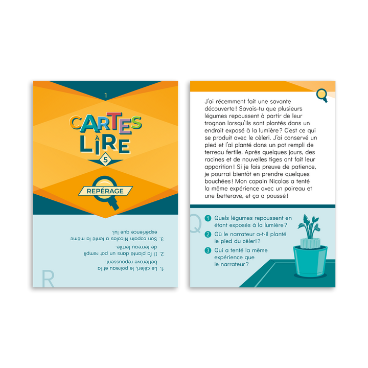 Cartes à lire 5e année - Repérage