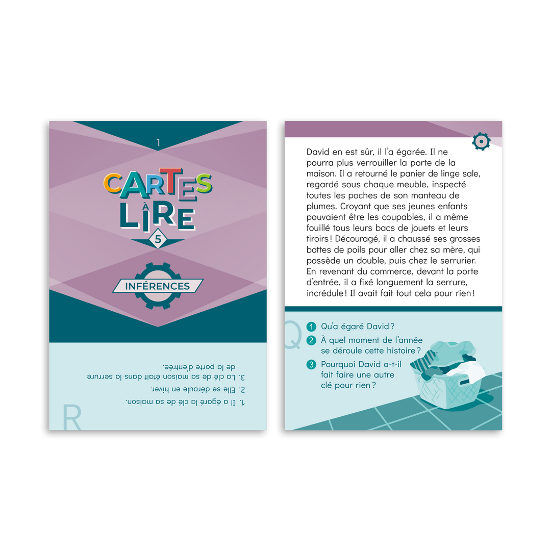 Cartes à lire 5e année - Inférences