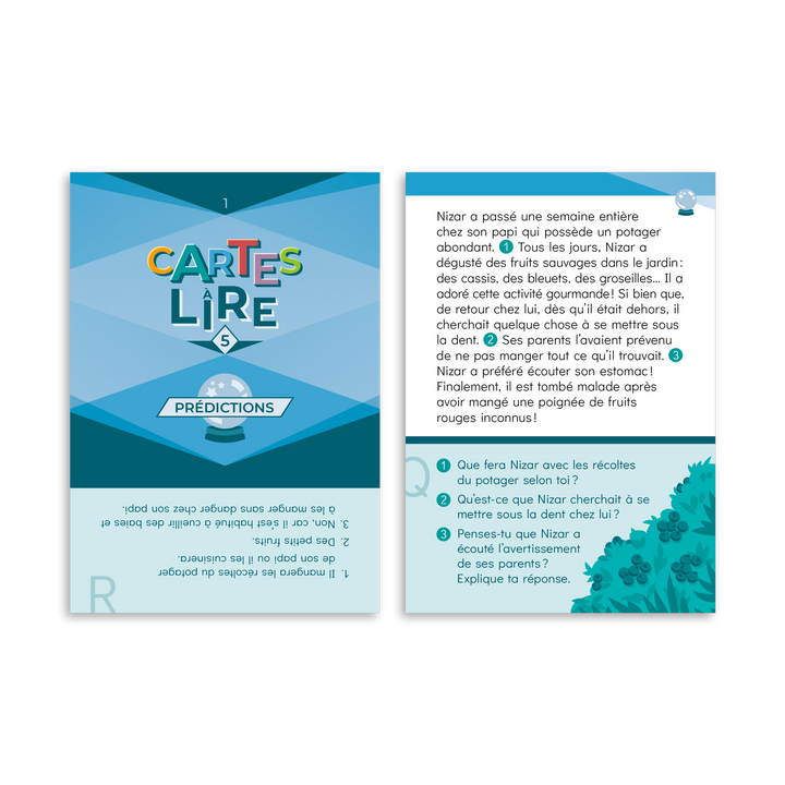 Cartes à lire 5e année - Prédictions