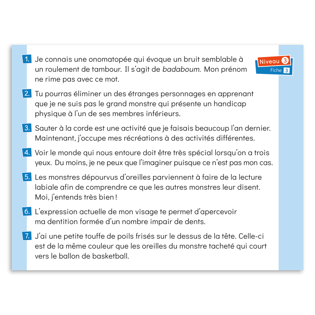 La récréation des monstres