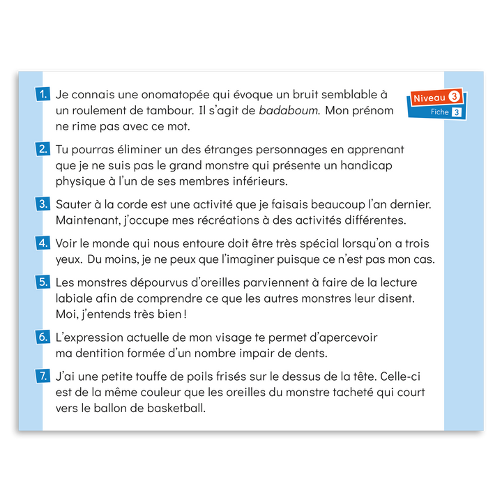 La récréation des monstres