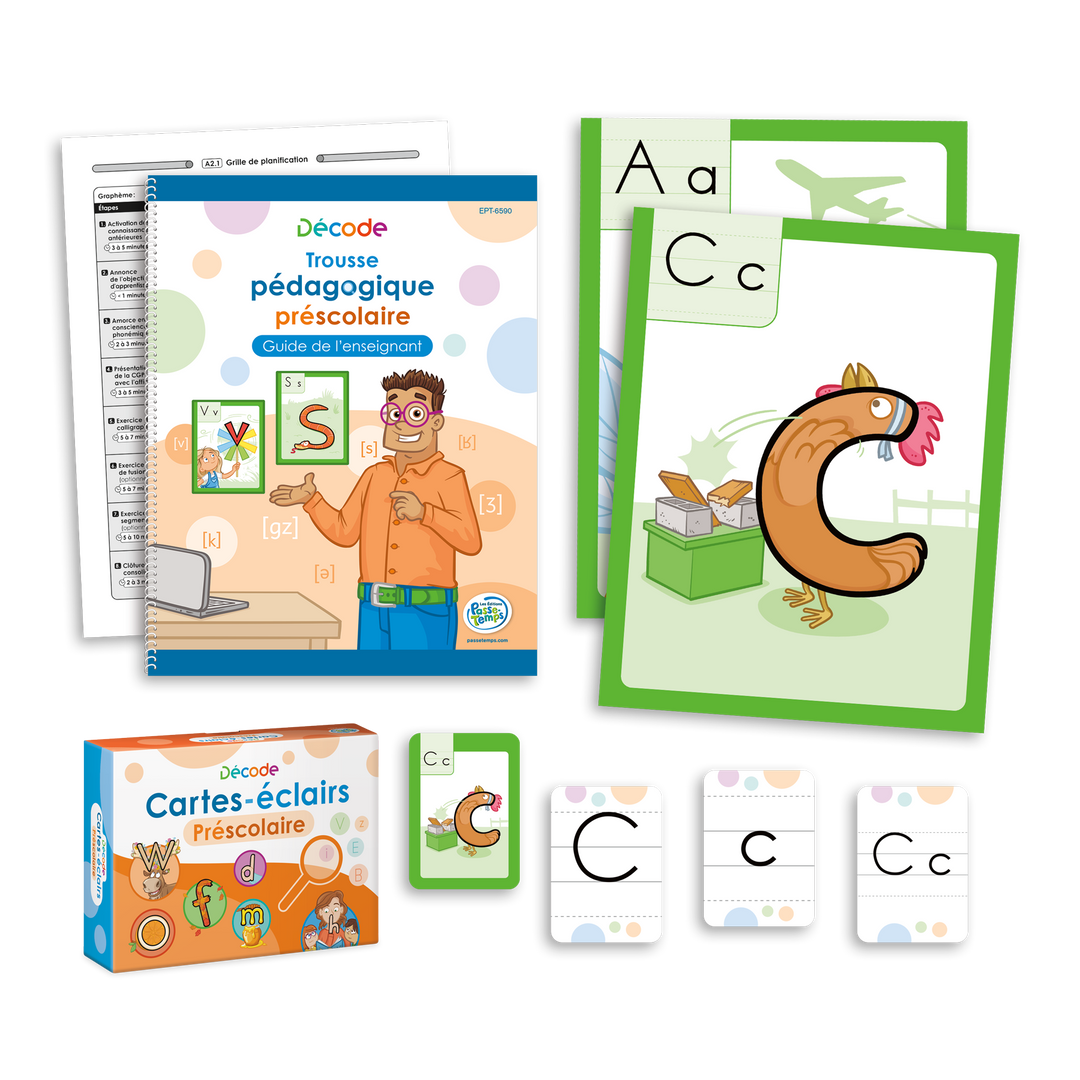 Trousse pédagogique Décode préscolaire : À la découverte des lettres de l'alphabet et de leur son!